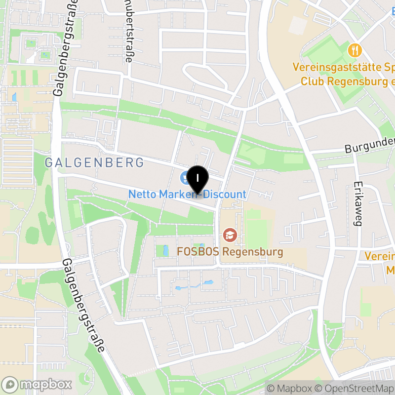 Kartenausschnitt:Berufsfachschule für Anästhesietechnische Assistent/innen sowie Operationstechnische Assistent/innen des IAFW e.V. Rege