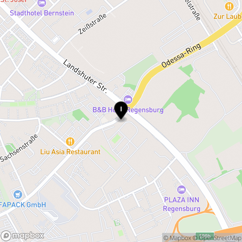 Kartenausschnitt:Private Berufsfachschule für Notfallsanitäter der Döpfer Schulen Regensburg GmbH