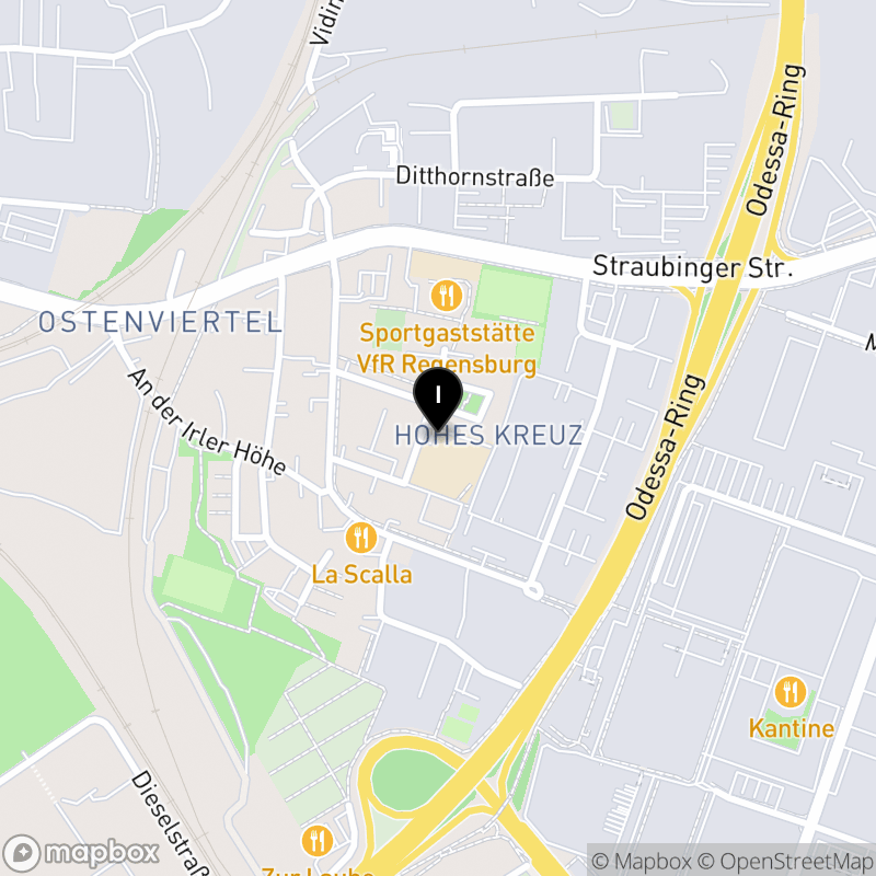 Kartenausschnitt:Staatliche Fachakademie für Sozialpädagogik Regensburg