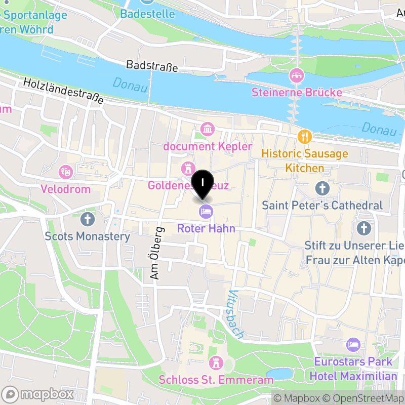 Kartenausschnitt:Regensburger Fremdsprachenschule e.V. Private Berufsfachschule für Fremdsprachenberufe