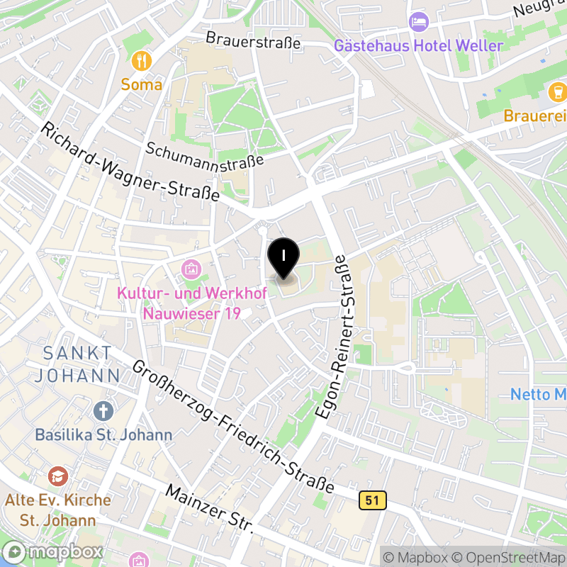 Kartenausschnitt:Sozialpflegerisches Berufsbildungszentrum Saarbrücken