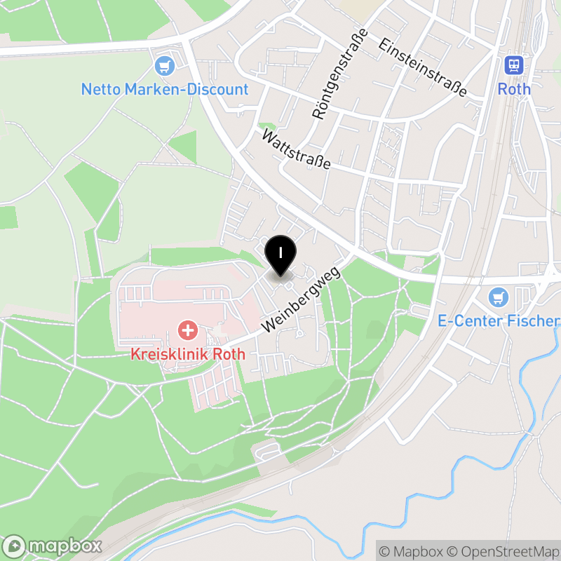 Kartenausschnitt:Berufsfachschule für Krankenpflegehilfe der Kreisklinik Roth