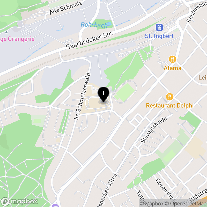 Kartenausschnitt:Berufsbildungszentrum St. Ingbert Willi-Graf-Schule