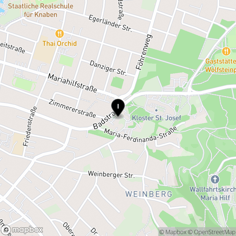 Kartenausschnitt:Private Berufsfachschule für Krankenpflegehilfe der Neumarkter Akademie für Gesundheitsberufe gGmbH