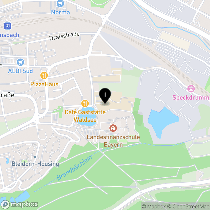 Kartenausschnitt:Staatliche Berufsfachschule für technische Assistenten für Informatik Ansbach