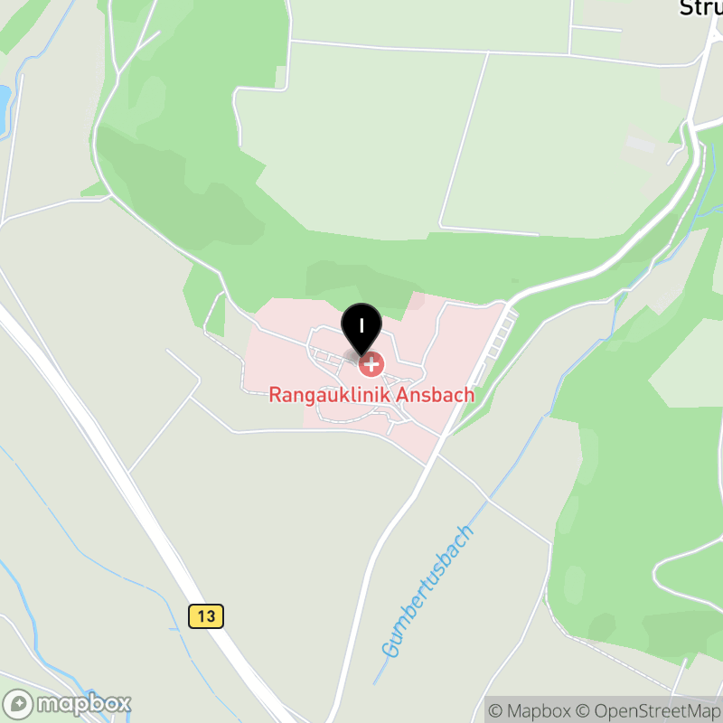 Kartenausschnitt:Berufsfachschule für Altenpflegehilfe Ansbach der Diakoneo KdöR