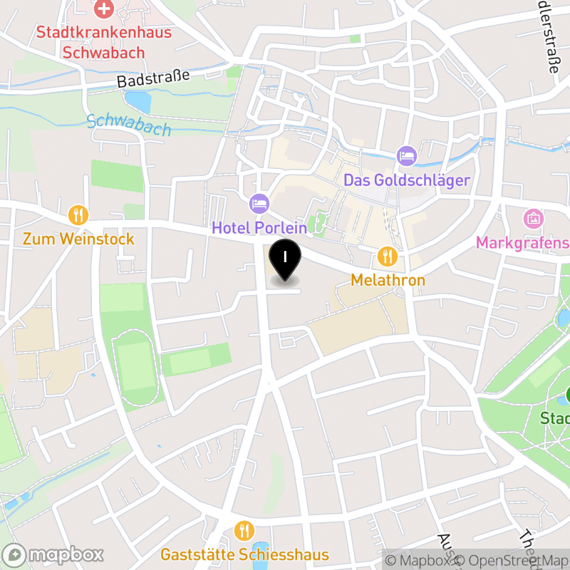 Kartenausschnitt:Berufsfachschule für Kinderpflege Schwabach der Rummelsberger Dienste für Menschen gemeinn. GmbH