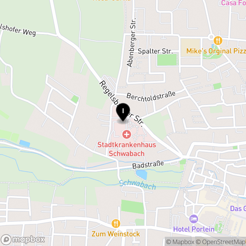 Kartenausschnitt:Berufsfachschule für Pflege Schwabach der Krankenhaus Schwabach gGmbH