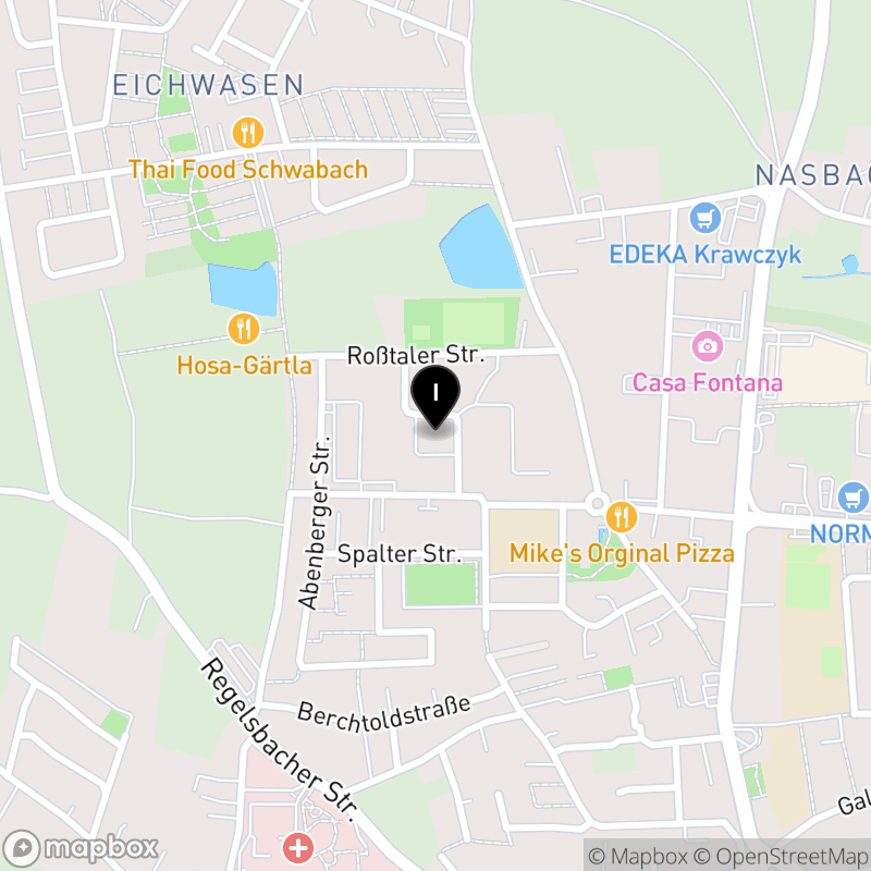 Kartenausschnitt:Berufsfachschule für Podologie Schwabach des Dt. Erwachsenen-Bildungswerk gemeinn. GmbH