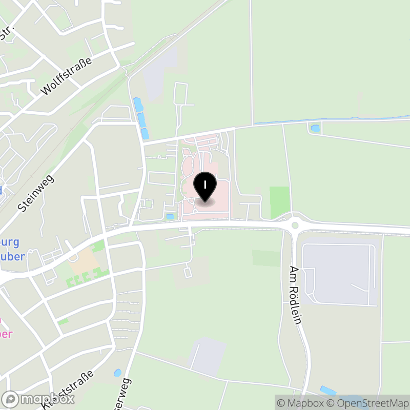 Kartenausschnitt:ANregiomed Berufsfachschule für Krankenpflegehilfe Rothenburg ob der Tauber