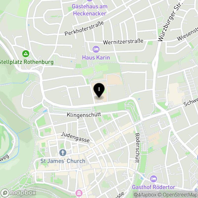 Kartenausschnitt:Staatliche Berufsfachschule für Kinderpflege Rothenburg ob der Tauber