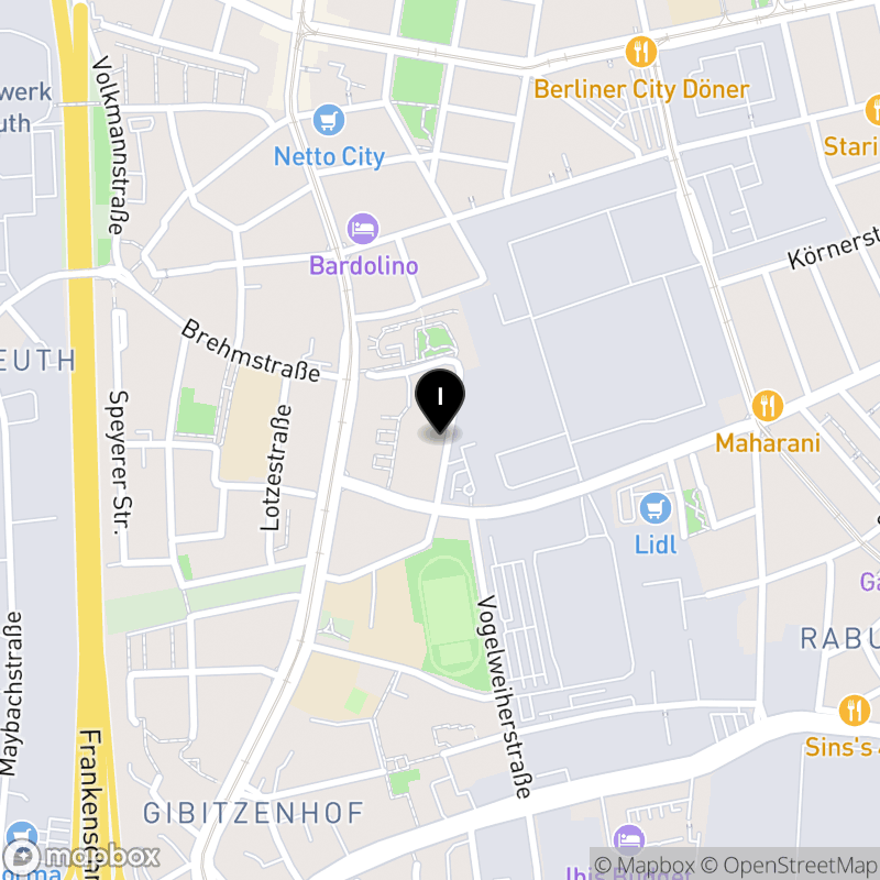 Kartenausschnitt:Berufsfachschule für Pflege des Caritasverbandes Nürnberg e.V.