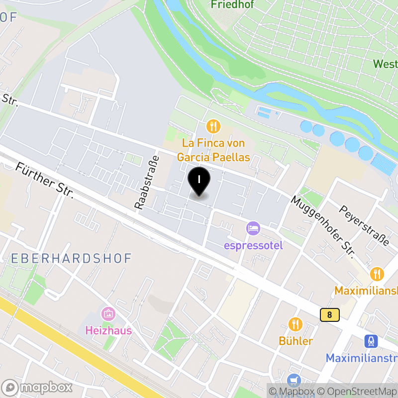 Kartenausschnitt:Berufsfachschule für Physiotherapie Nürnberg der Ludwig Fresenius Schulen gem. GmbH