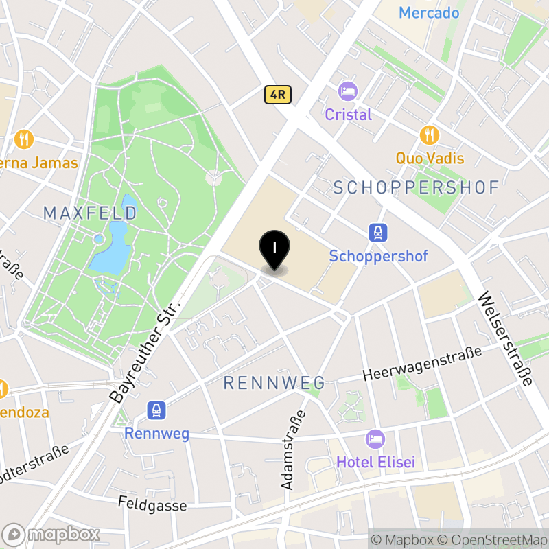 Kartenausschnitt:Städtische Berufsfachschule für bekleidungstechnische Assistenten Nürnberg