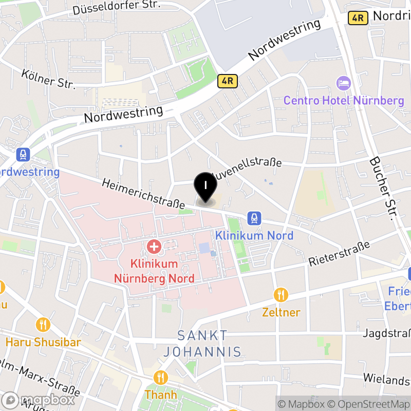 Kartenausschnitt:Berufsfachschule für Krankenpflegehilfe am Klinikum Nürnberg