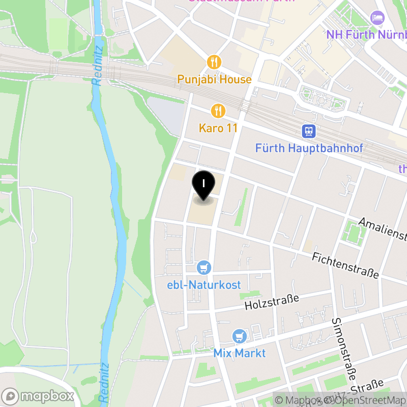 Kartenausschnitt:Staatliche Berufsfachschule für Kinderpflege Fürth