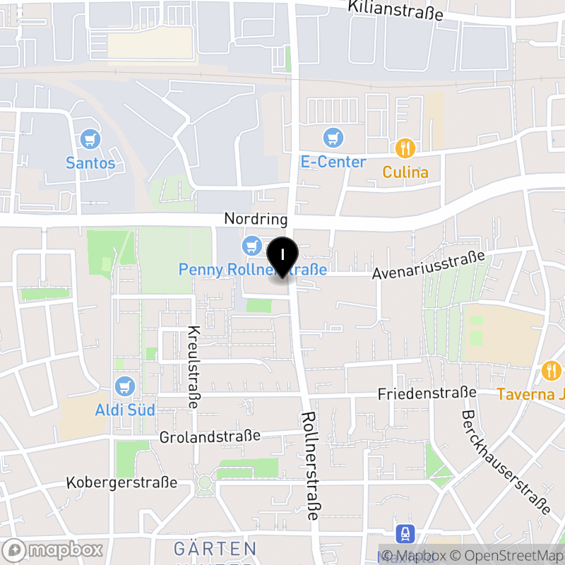 Kartenausschnitt:Berufsfachschule für Physiotherapie Nürnberg der Medizinischen Akademie IB Medau GmbH