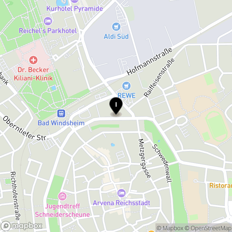 Kartenausschnitt:Berufsfachschule für Massage der Kybalion gemeinnützige GmbH Bad Windsheim