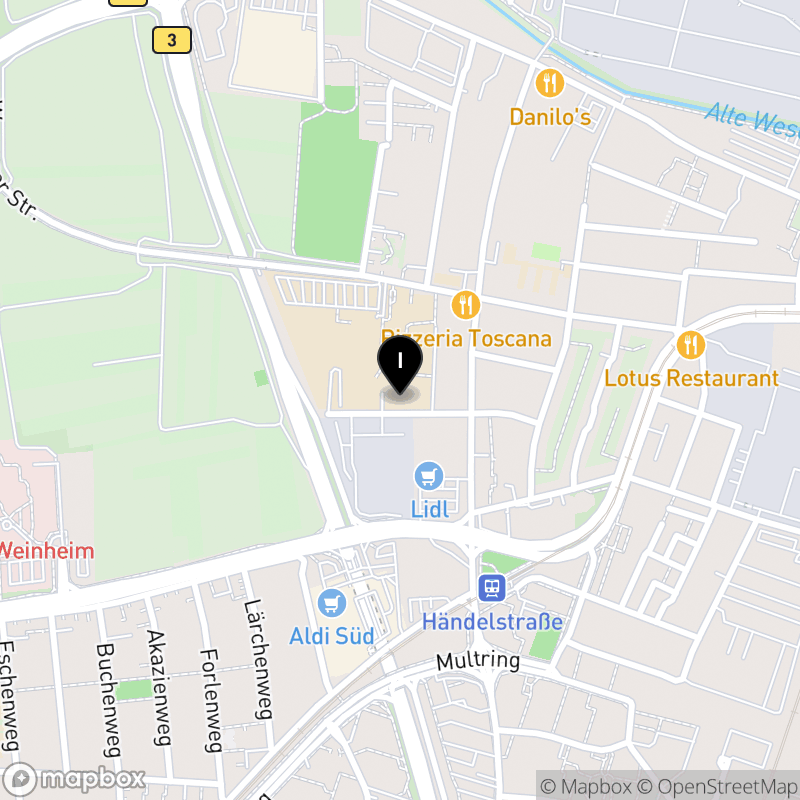 Kartenausschnitt:Helen-Keller-Schule Weinheim (Hauptstelle)