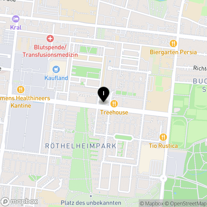 Kartenausschnitt:Berufsfachschule für Anästhesietechnische Assistent/innen sowie Operationstechnische Assistent/innen Erlangen