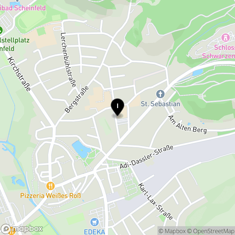 Kartenausschnitt:Berufsfachschule für Pflege des Kommunalunternehmens des Landkreises Neustadt an der Aisch - Bad Windsheim