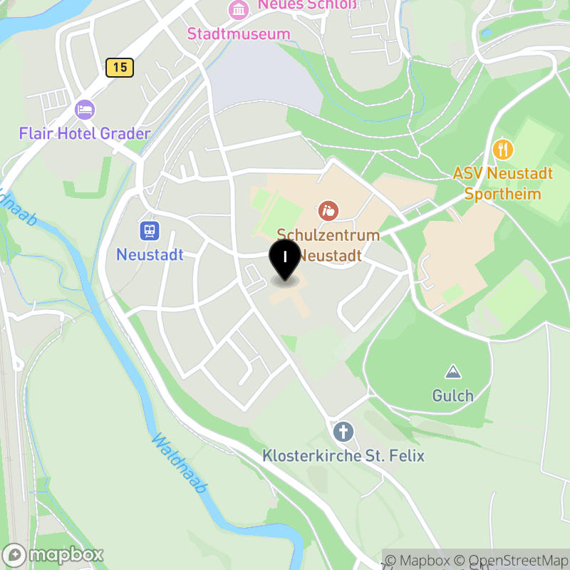 Kartenausschnitt:Private Berufsfachschule für Krankenpflegehilfe der Kliniken Nordoberpfalz AG Neustadt an der Waldnaab