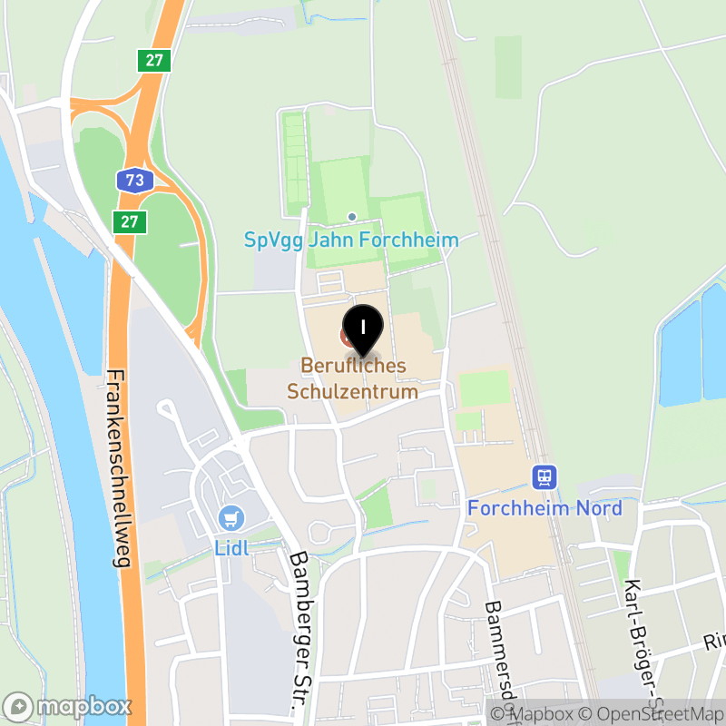Kartenausschnitt:Staatliche Berufsfachschule für Kinderpflege Forchheim