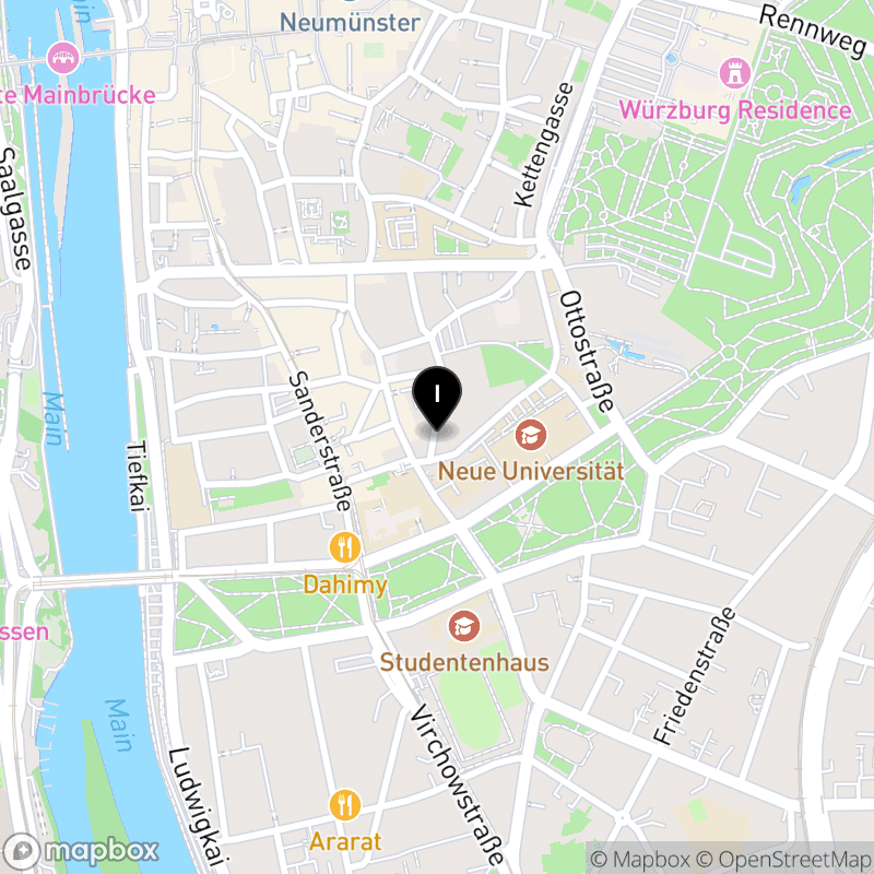 Kartenausschnitt:Fachakademie für Sozialpädagogik St. Hildegard Würzburg der Caritas-Schulen gGmbH