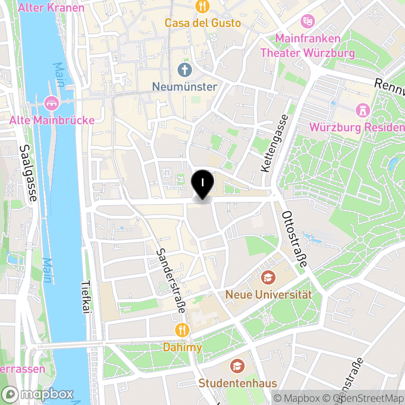 Kartenausschnitt:Philipp-Melanchthon-Schule, Private Berufsfachschule für Kinderpflege, Diakonisches Werk Würzburg e.V.