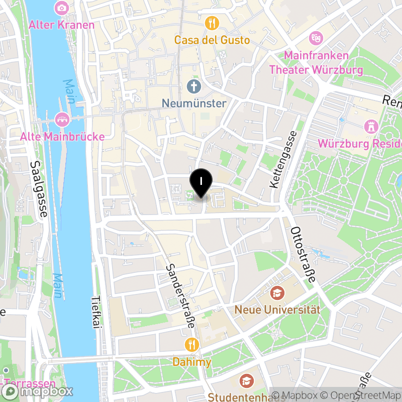 Kartenausschnitt:Staatliche Berufsfachschule für Massage am Klinikum der Universität Würzburg