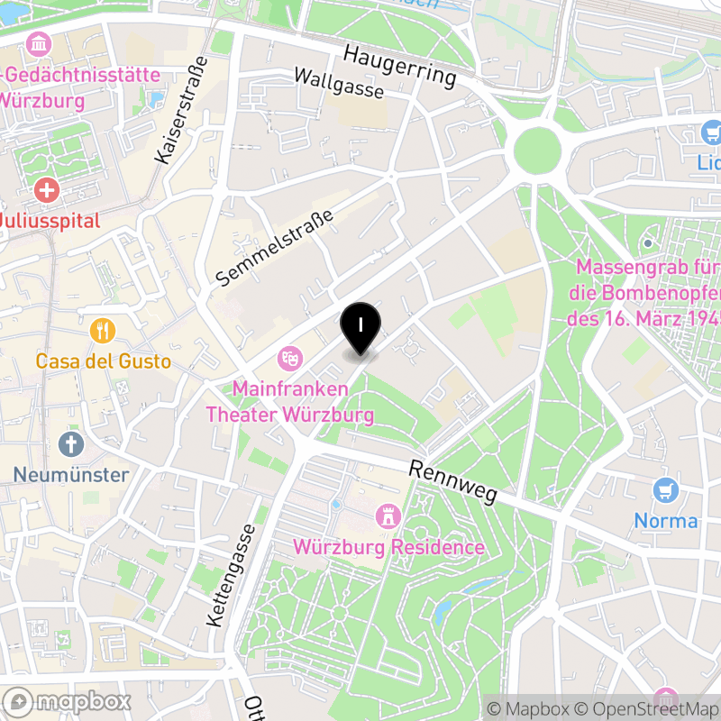 Kartenausschnitt:Berufsfachschule für Pflege der Schwesternschaft München vom BRK e.V. in Würzburg