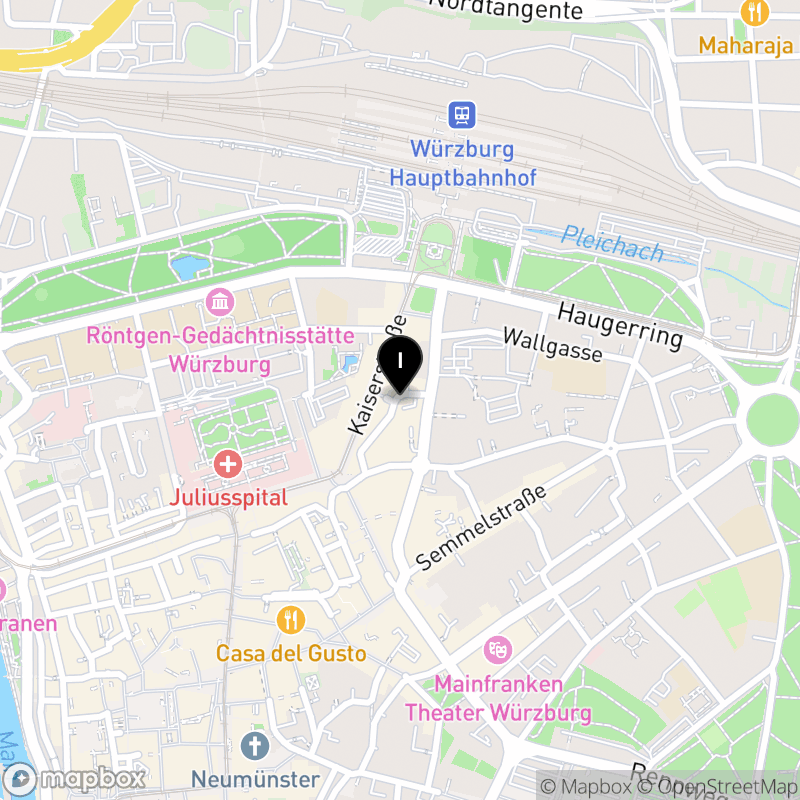 Kartenausschnitt:Staatliche Berufsfachschule für Diätassistenten am Klinikum der Universität Würzburg