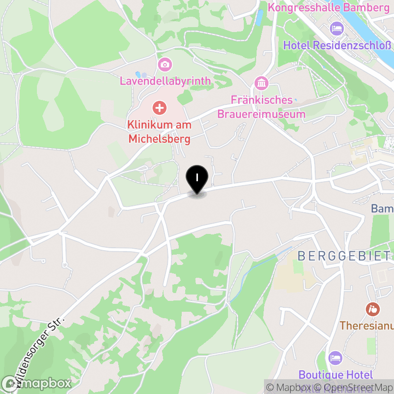 Kartenausschnitt:Caritas-Fachakademie für Sozialpädagogik im Haus St. Elisabeth Bamberg