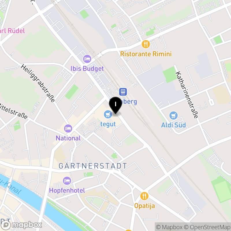 Kartenausschnitt:Berufsfachschule für Fremdsprachenberufe der Euro-Berufsfachschule für Wirtschaft und Fremdsprachen Bamberg