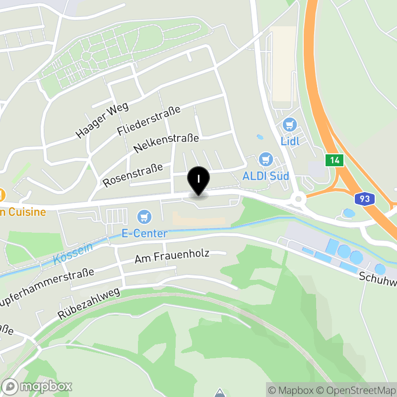 Kartenausschnitt:Berufsfachschule für Altenpflegehilfe Marktredwitz (bfz)