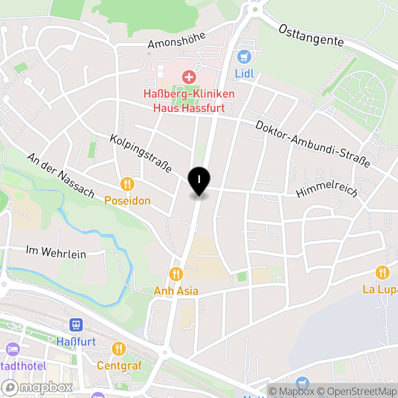 Kartenausschnitt:Staatliche Berufsfachschule für technische Assistenten für Informatik Haßfurt