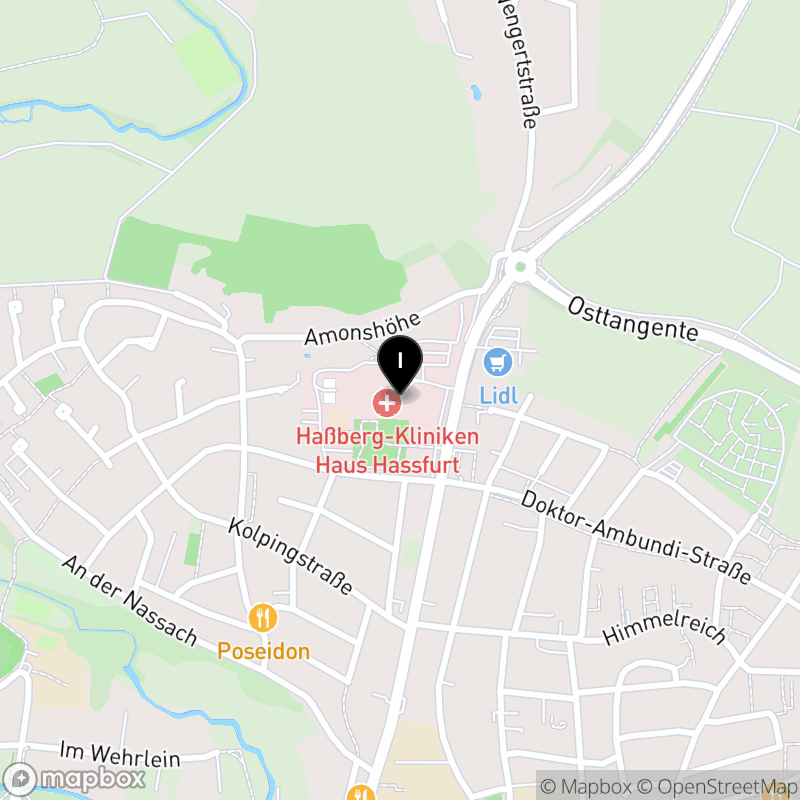 Kartenausschnitt:Berufsfachschule für Krankenpflegehilfe Schweinfurt und Haßfurt