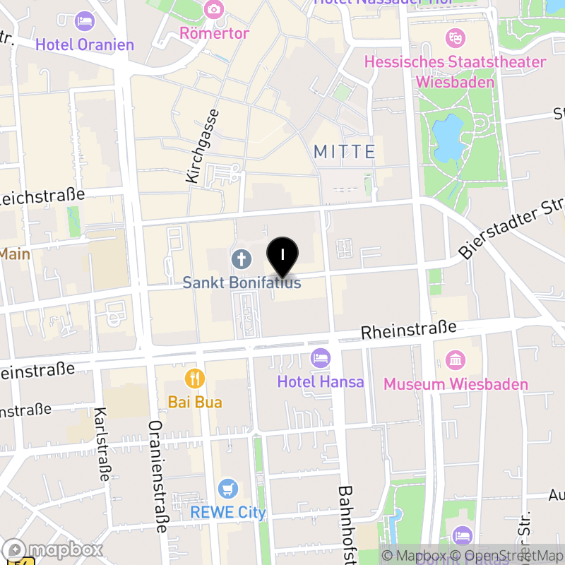 Kartenausschnitt:Euro Akademie Wiesbaden