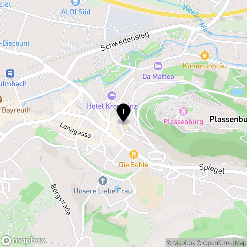 Kartenausschnitt:Berufsfachschule für pharmazeutisch-technische Assistenten in Kulmbach