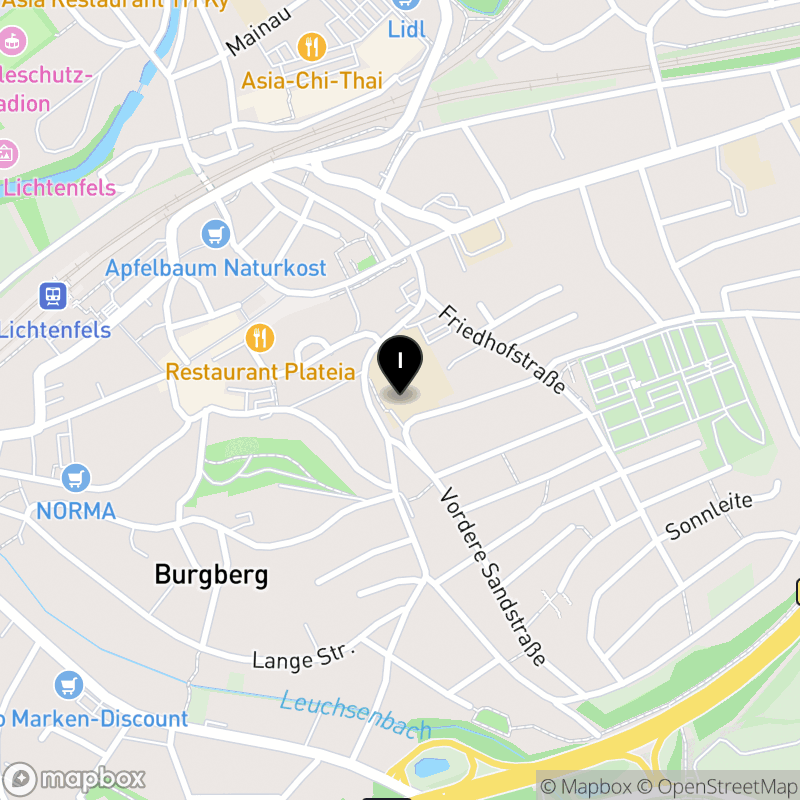 Kartenausschnitt:Staatliche Berufsfachschule für technische Assistenten für Informatik Lichtenfels