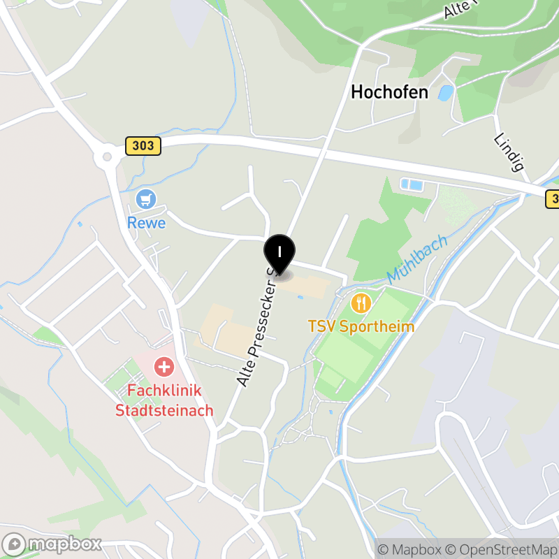 Kartenausschnitt:Berufsfachschule für Pflege des Bayerischen Roten Kreuzes Stadtsteinach