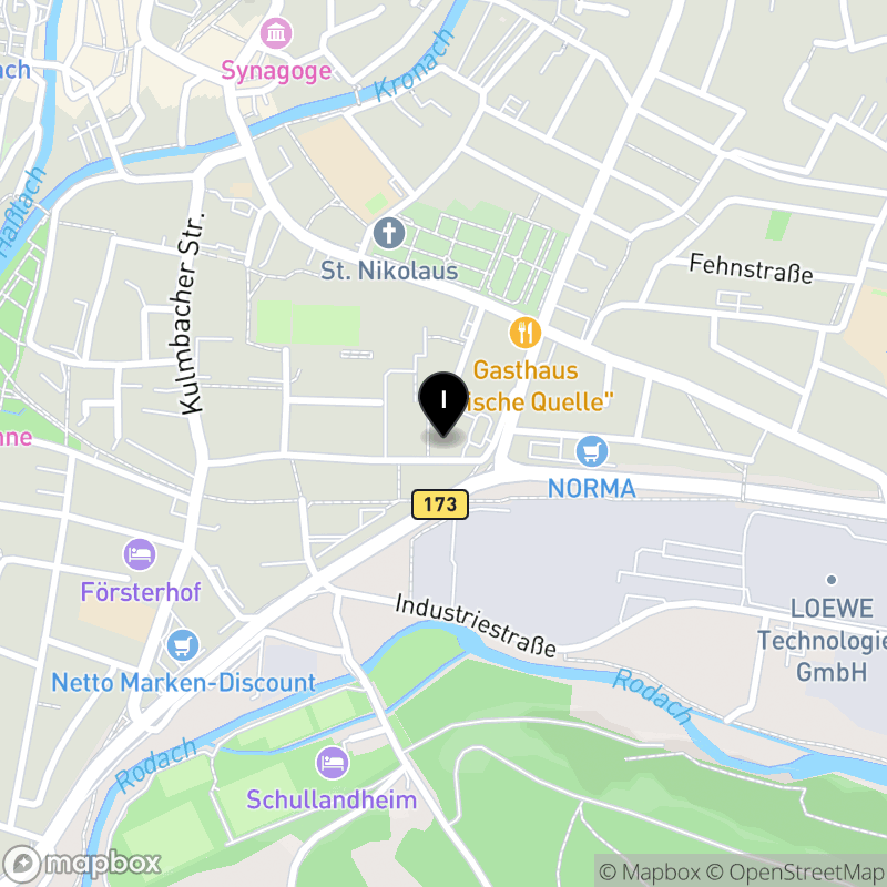 Kartenausschnitt:Staatliche Berufsfachschule für Kinderpflege Kronach