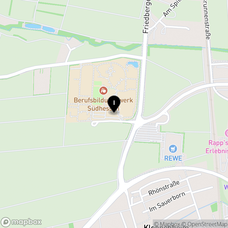 Kartenausschnitt:Staatliche Berufsschule im Berufsbildungswerk Südhessen