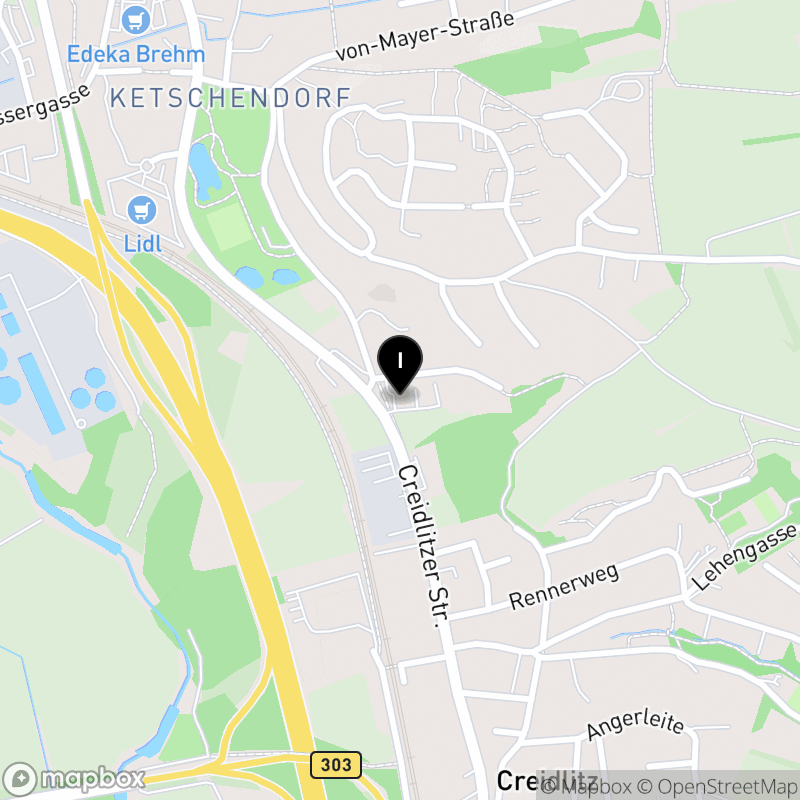 Kartenausschnitt:Fachschule für Heilerziehungspflege Coburg der Gemeinnützigen Gesellschaft für soziale Dienste - DAA - mbH