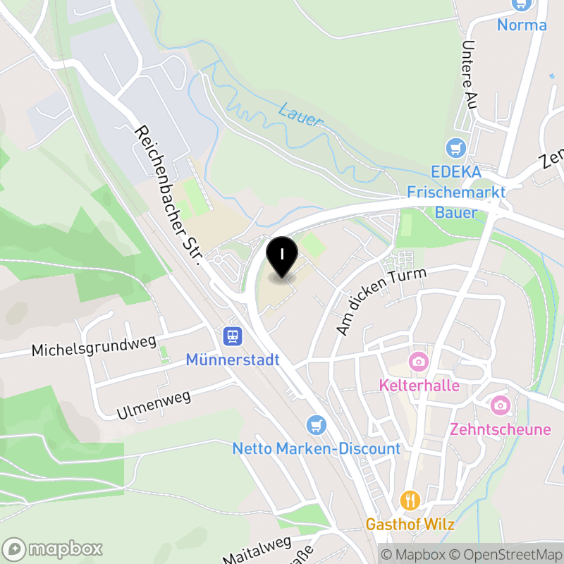 Kartenausschnitt:Berufsfachschule für Pflege der Caritas-Schulen gGmbH in Münnerstadt