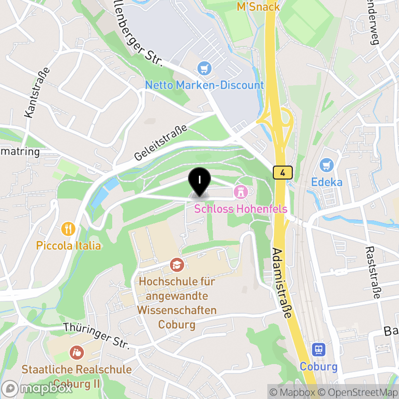 Kartenausschnitt:Berufsfachschule für Ergotherapie der Medau-Schule, private gGmbH Coburg