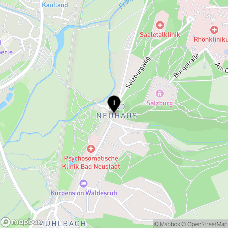 Kartenausschnitt:Private Berufsfachschule für Ergotherapie Bad Neustadt an der Saale der Rhön-Klinikum AG