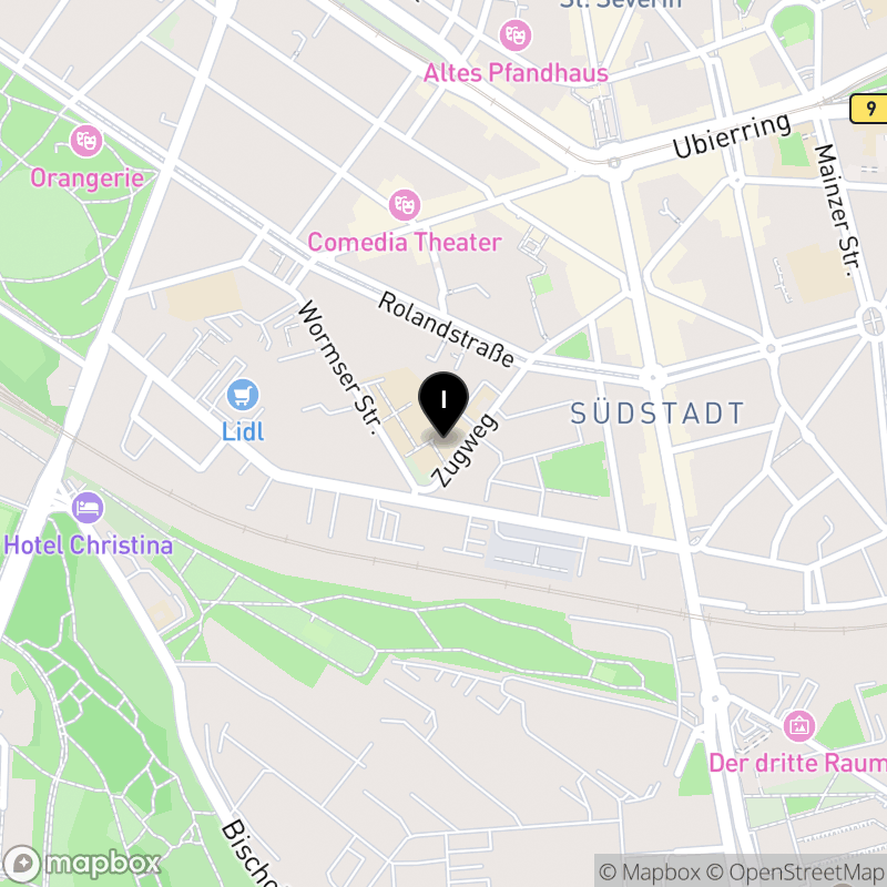 Kartenausschnitt:Stadt Köln Berufskolleg Südstadt