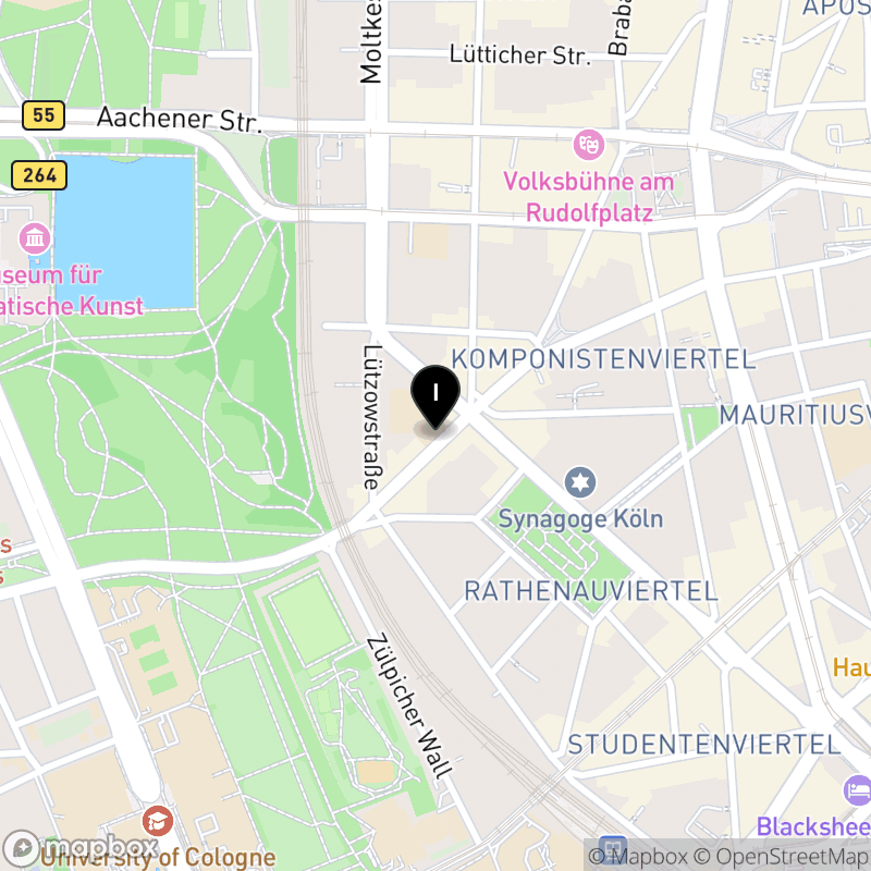 Kartenausschnitt:Berufskolleg an der Lindenstraße in Köln