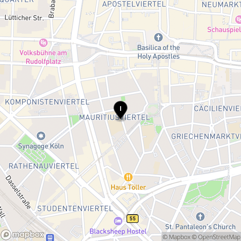 Kartenausschnitt:Berufskolleg Humboldtstraße Köln